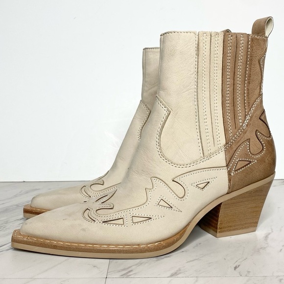 Dolce Vita Ramson Dune Multi Nubuck Western Bootie 6 1/2 - Picture 1 of 14
